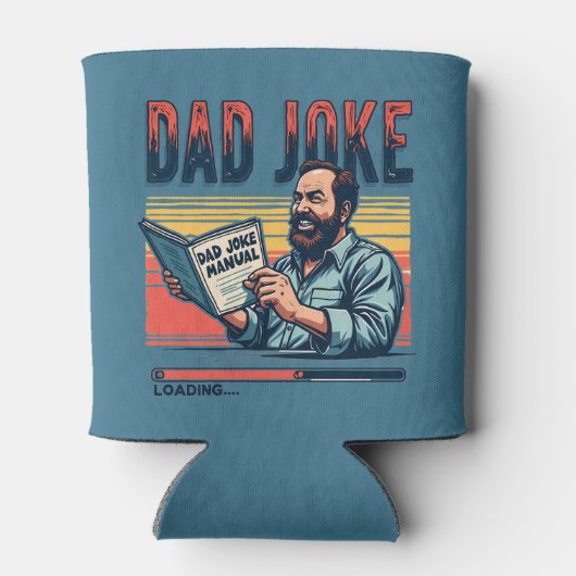 Grappige papa Joke Retro Humor esthetiek Blikjeskoeler (Achterkant)