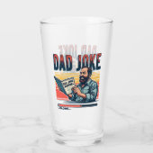 Grappige papa Joke Retro Humor  esthetiek Glas (Achterkant)
