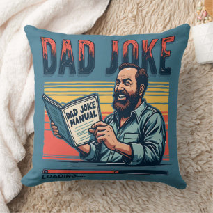 Grappige papa Joke Retro Humor  esthetiek Kussen