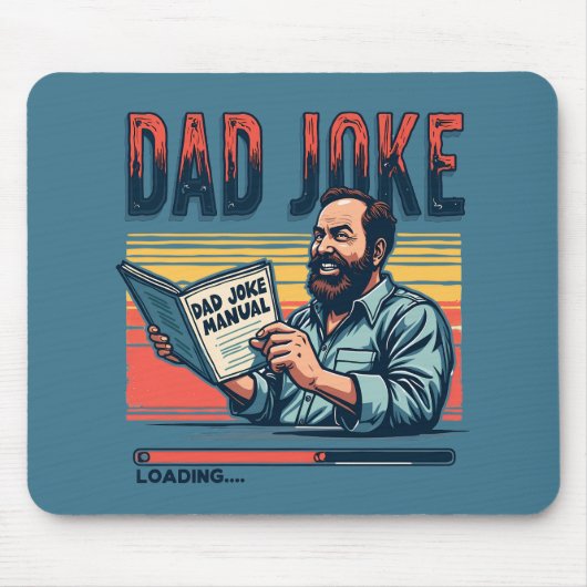 Grappige papa Joke Retro Humor  esthetiek Muismat (Voorkant)