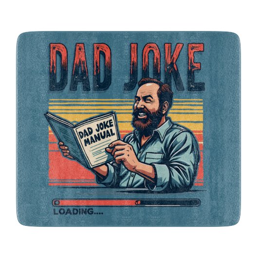 Grappige papa Joke Retro Humor esthetiek Snijplank (Voorkant)