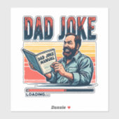 Grappige papa Joke Retro Humor  esthetiek Sticker (Vel)