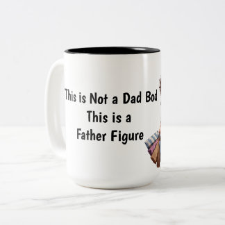Grappige papa koffie “Vaderfiguur” Papa Lichaam Mo Tweekleurige Koffiemok