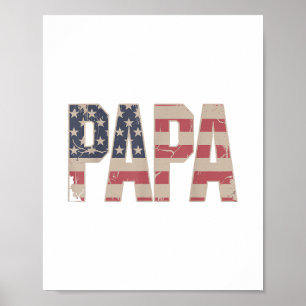 Grappige Papa-kunst voor Opa van Kleinkinderen Vad Poster