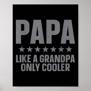Grappige papa-kunst voor opa van kleinkinderen vad poster