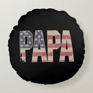 Grappige papa-kunst voor opa van kleinkinderen Vad Rond Kussen