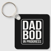 Grappige papa-lichaam in ontwikkeling humor Vaderd Sleutelhanger (Voorkant)