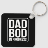 Grappige papa-lichaam in ontwikkeling humor Vaderd Sleutelhanger (Achterkant)