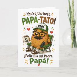 Grappige Papá-Patat Vaderdagkaart Kaart