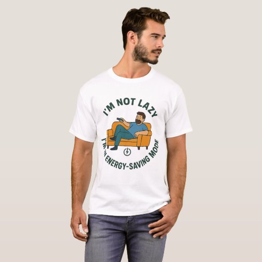 Grappige papa T-shirt energiebesparende modus (Voorkant volledig)