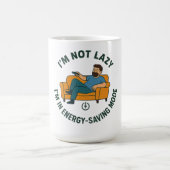 Grappige papa T-shirt energiebesparende modus Koffiemok (Center)