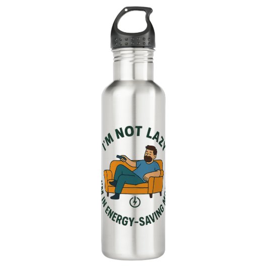 Grappige papa T-shirt energiebesparende modus Waterfles (Voorkant)