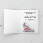 Grappige papa tv sportfan Valentijn Kaart (Binnen)