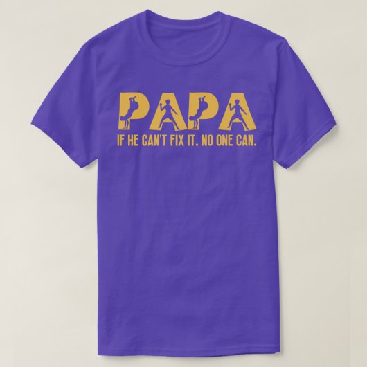 Grappige Papa Verjaardag 4 T-shirt (Design voorkant)