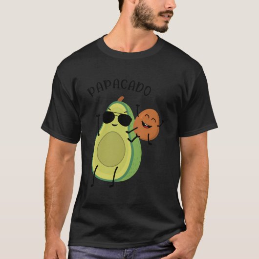 Grappige Papacado Zwangerschap Aankondiging Avocad T-shirt (Voorkant)