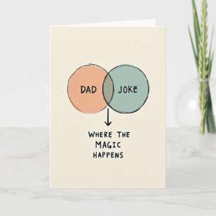 Grappige Papa's Grappen Illustratiekaart Kaart
