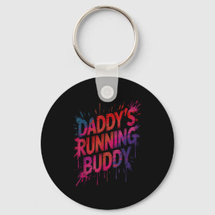 Grappige papa's hardloopmaatje vader halve maratho sleutelhanger