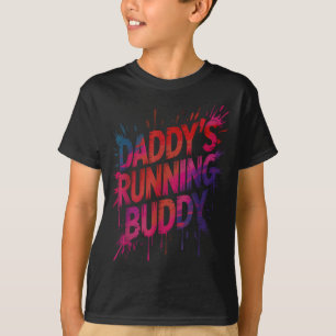 Grappige papa's hardloopmaatje vader halve maratho t-shirt