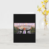 Grappige papa's huis Trump 2024 Stand met Trump Gi Kaart (Gele Bloem)