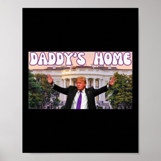 Grappige papa's huis Trump 2024 Stand met Trump Gi Poster (Voorkant)