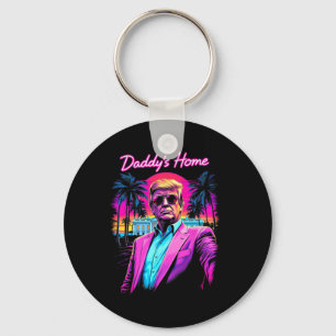 Grappige Papa's Thuis Witte Huis Trump Roze 2024 R Sleutelhanger
