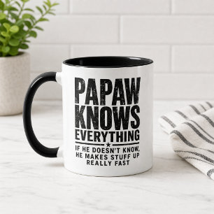 Grappige Papaw Weet Alles Mok Opa Cadeau