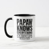 Grappige Papaw Weet Alles Mok Opa Cadeau (Links)