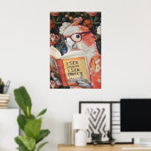 Grappige Papegaai Badkamer Muur Kunstprint 'Ik Zie Poster (Thuiskantoor)