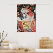 Grappige Papegaai Badkamer Muur Kunstprint 'Ik Zie Poster (Keuken)
