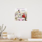 Grappige Papegaai Fijne Dining Poster (Keuken)