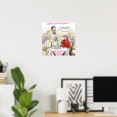 Grappige Papegaai Fijne Dining Poster (Thuiskantoor)