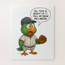 grappige papegaai honkbal legpuzzel