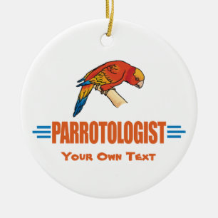 Grappige Papegaai Liefhebber Keramisch Ornament