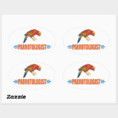 Grappige Papegaaienliefhebber Ovale Sticker (Vel)