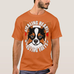 Grappige Papillon Stealing Harten Blasting Scheten T-shirt