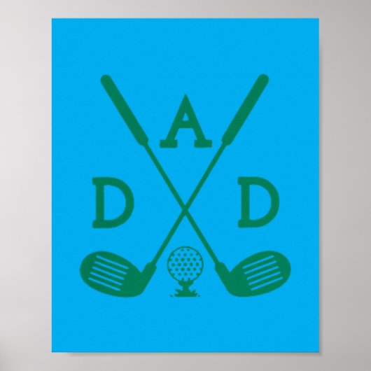 Grappige Par Dad Golf Matching Golf Quote Feest Poster (Voorkant)