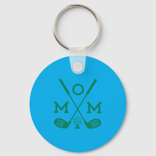 Grappige Par Moeder Golf Overeenkomstige Golfsite Sleutelhanger