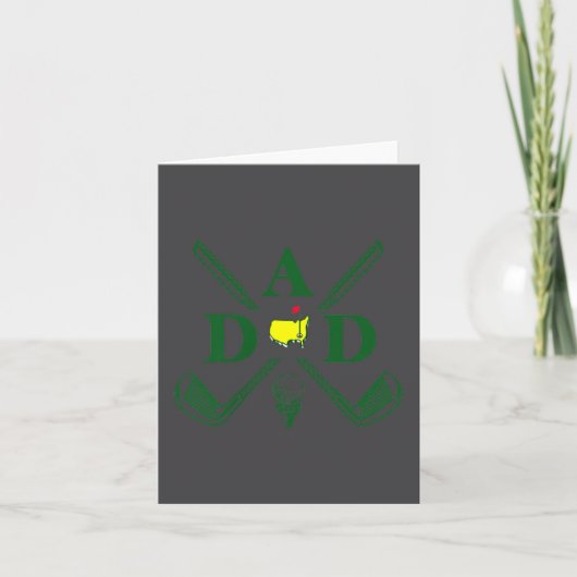 Grappige Par Papa Golf Bijpassende Golf Quote Fees Kaart (Voorkant)