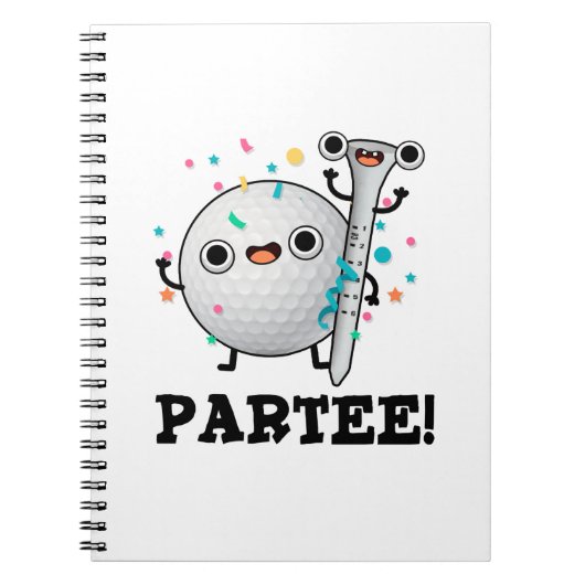 Grappige Par-Tee Golfgrap  Notitieboek (Voorkant)
