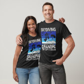 Grappige parachutespringende opa parachutist groot t-shirt (Unisex)