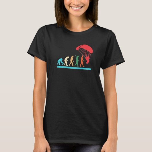 Grappige parachutesprong evolutie t-shirt (Voorkant)
