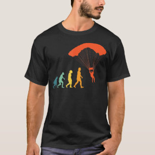 Grappige parachutisten evolutie retro parachute sp t-shirt