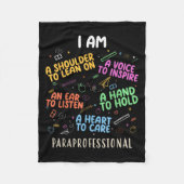 Grappige Paraeducator Heart to Care Paraprofession Fleece Deken (Voorkant)