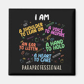 Grappige Paraeducator Heart to Care Paraprofession Magneet (Voorkant)