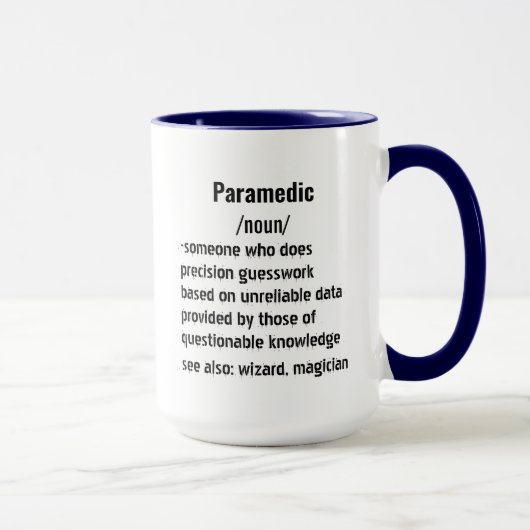 Grappige Paramedic Definition geschenken voor mann Mok (Rechts)