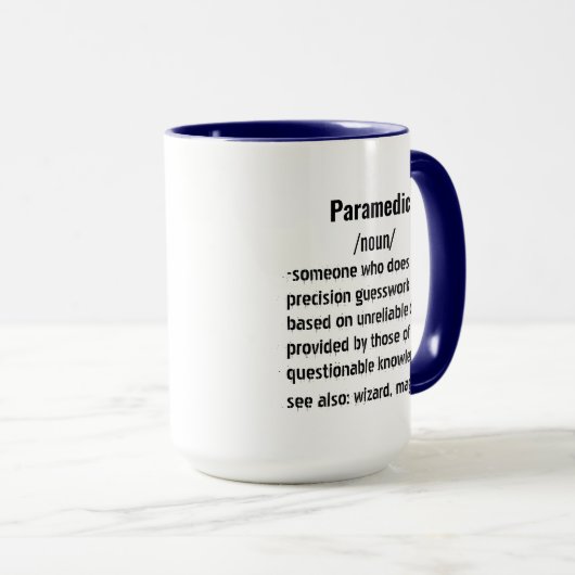 Grappige Paramedic Definition geschenken voor mann Mok (Voorkant rechts)