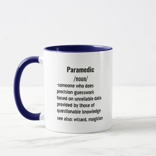 Grappige Paramedic Definition geschenken voor mann Mok (Links)