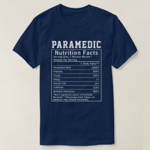 Grappige paramedische voeding feiten hulpverleners t-shirt