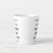 Grappige Paranoïde Optimist Koffie Liefhebbers Quo Latte Mok (Voorkant)