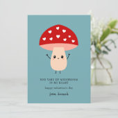 Grappige Paren Paddenstoel Hart Happy Valentijns Feestdagenkaart (Staand voorkant)